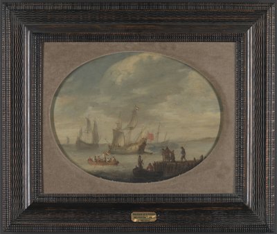 Armed Merchantmen off the Dutch Coast Preparing to Set Sail by Abraham de Verwer